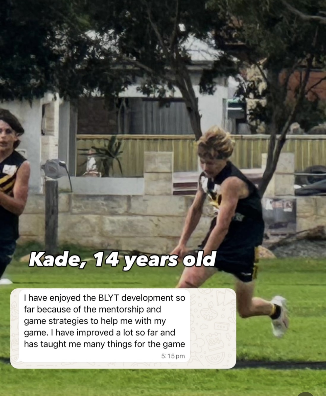 Testimonial from Kade, 14