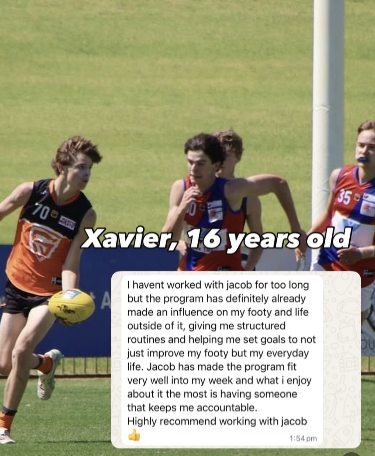 Testimonial from Xavier, 16
