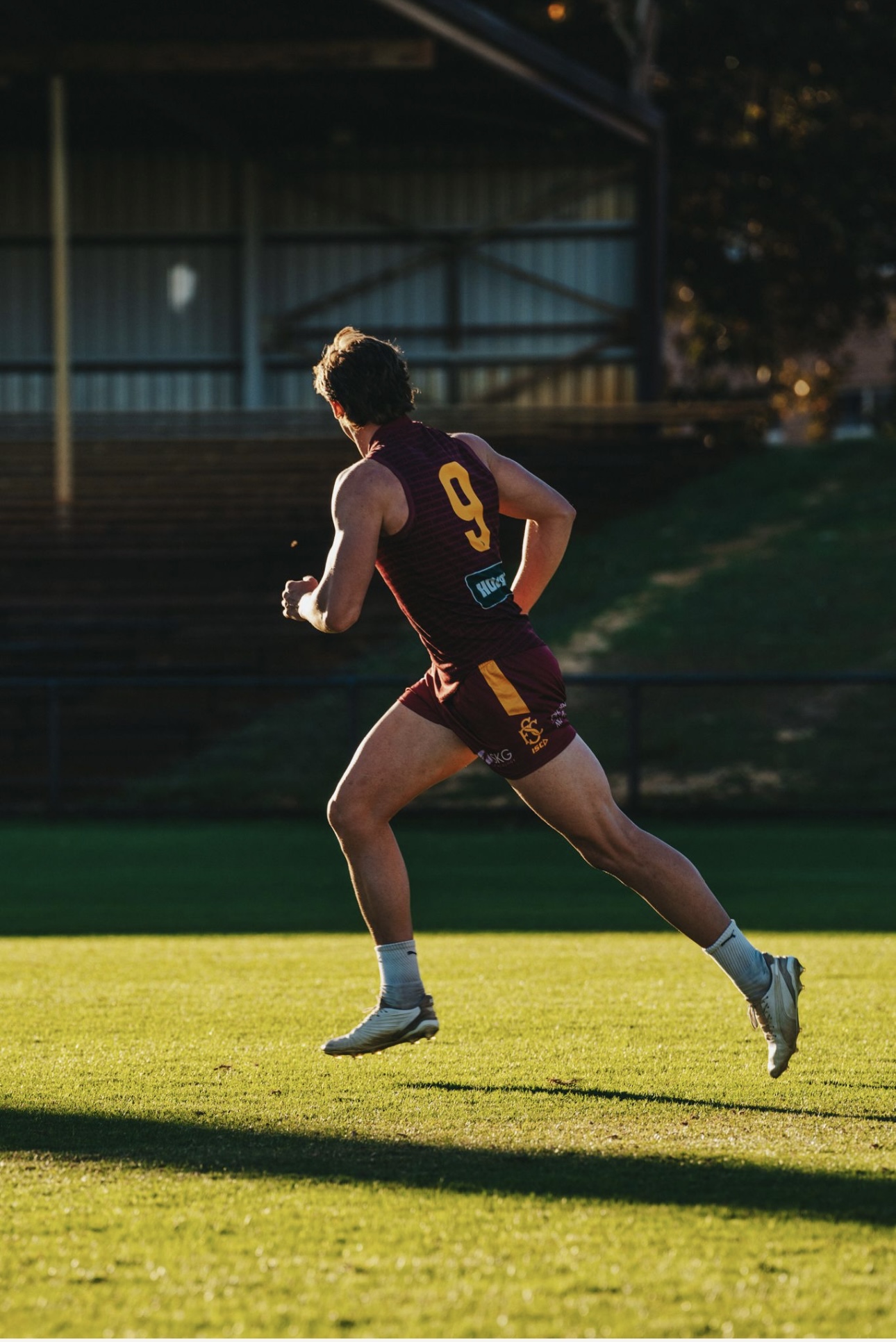 Athlete running during a match