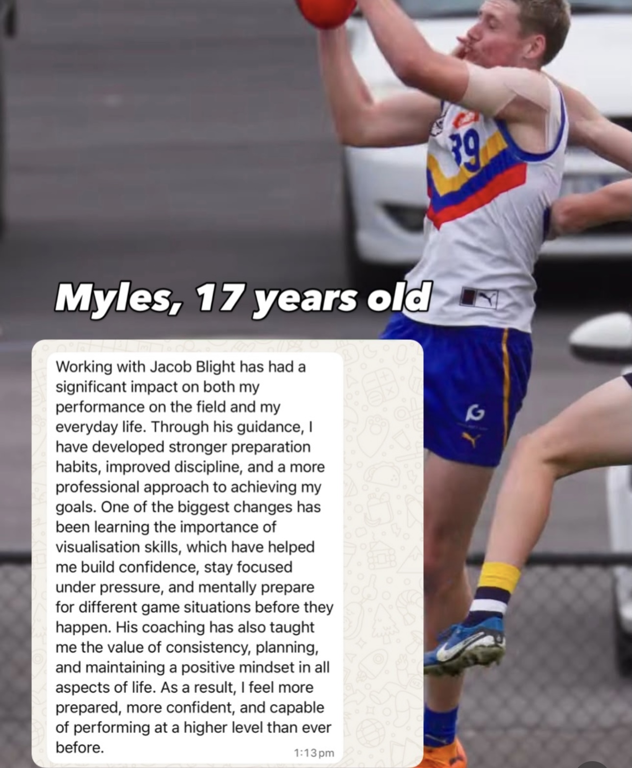Testimonial from Myles, 17
